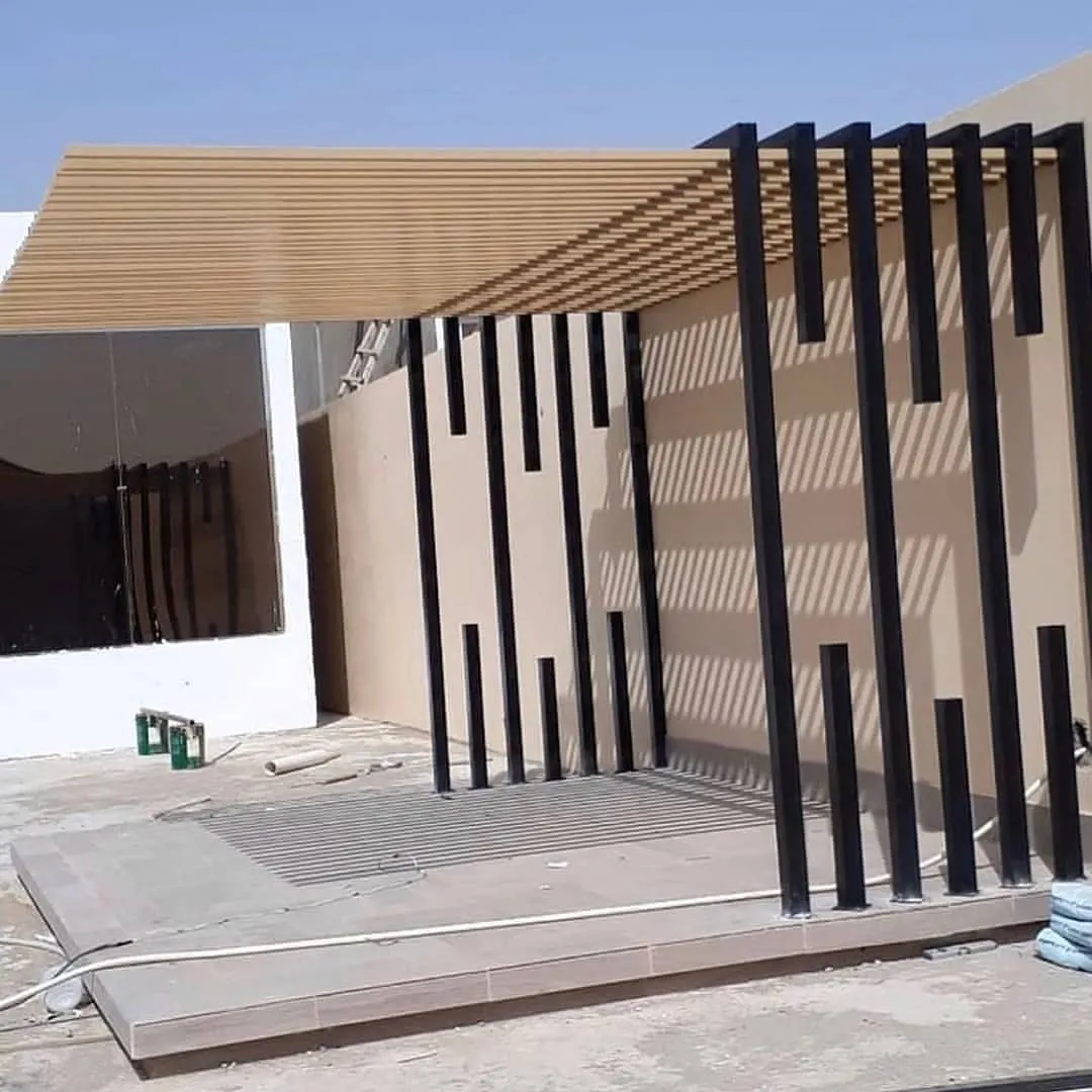 مظلات حدائق حديد في حي الروابي بالرياض