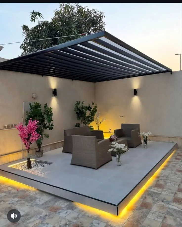 برجولات ديكور حوش جلسات الرياض