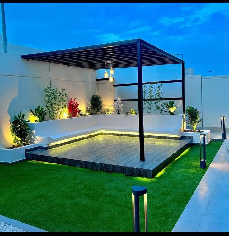 برجولات ديكور حوش جلسات الرياض
