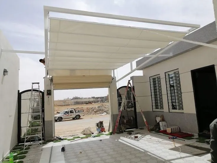 احدث مظلات متحركة لسيارات بالرياض