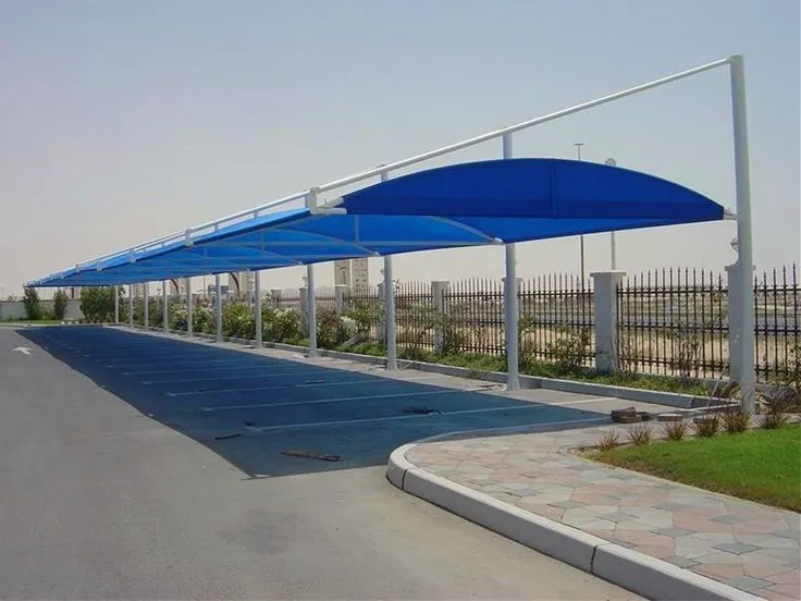 أشكال مظلات السيارات بالرياض 2025 من مؤسسة المنار